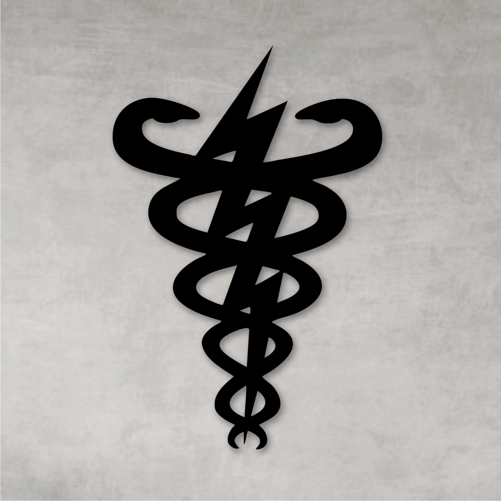 Quadro Decorativo Vazado Decoração Profissões Fisioterapia MDF Preto