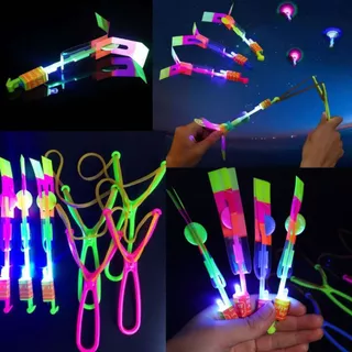Kit 6/10 E 20 e 30 Avatar Voador De Led Com Estilingue Foguete Helicóptero Brinquedo de Criança