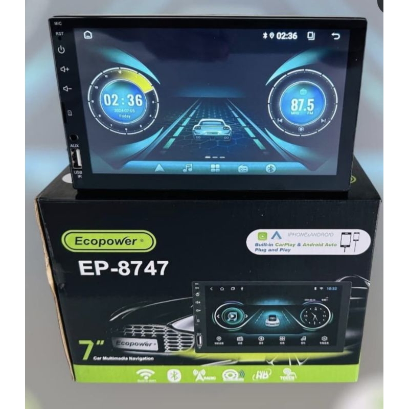 Pantalla Ecopower EP-8754 7” CarPlay / Android Auto