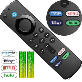 Controle Remoto Com Voz Para Amazon Fire Stick Tv Fire Stick 4k + Brinde Pilhas