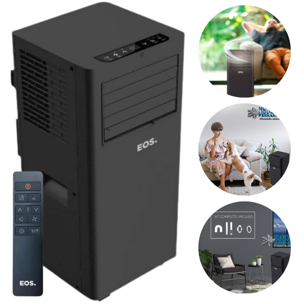Ar Condicionado Portátil 110v Silencioso 10000 Btus Preto | Shopee Brasil