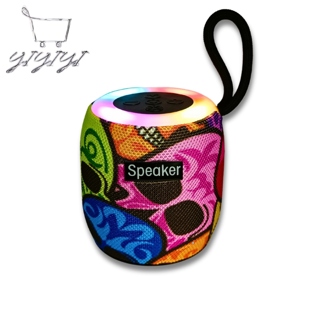 Caixa De Som TWS mini Speaker crânio Bluetooth RGB Portátil 10W usb/aux