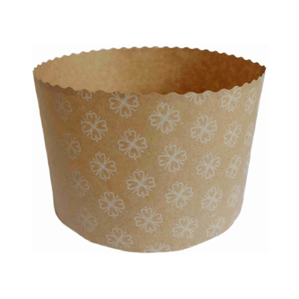 FORMA P/PANETONE KRAFT 1 KG DECORADA ECOPACK C/ 50 UN