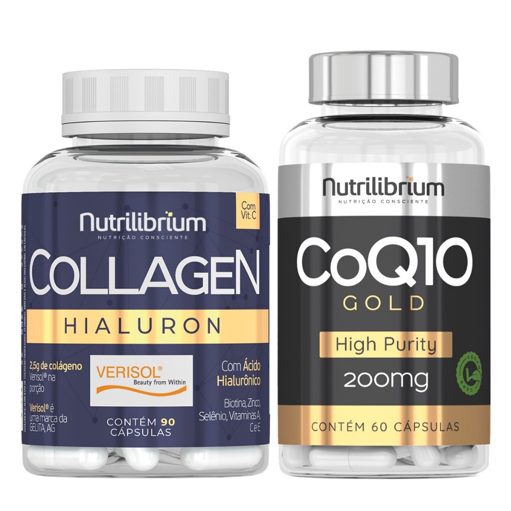Kit Colágeno Verisol Hialuron 90 Caps + Coenzima Q10 60 Caps ...