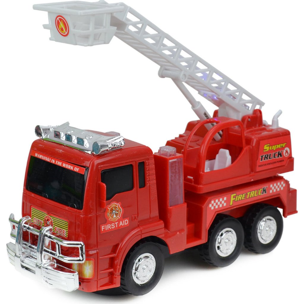 Brinquedo Carro Caminhão De Bombeiro / Luz e Som Movimento Para Criança