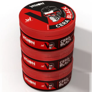 Kit 03 Cera Modeladora Black Vision Barber Shop 130g Barba Cabelo Bigode