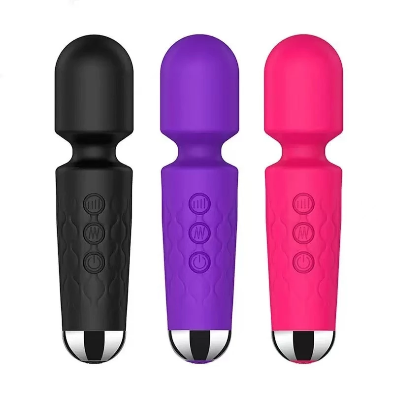 Vibrador Mini Masajeador Corporal Clitoriano Varita Mágica Silicona Textura Estimulante - Recargable 15 CM
