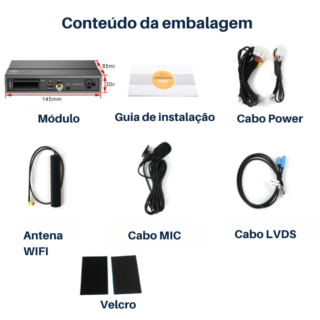 Módulo Carplay Plug and Play Apple Android Auto Audi A3 A5 A7 A8