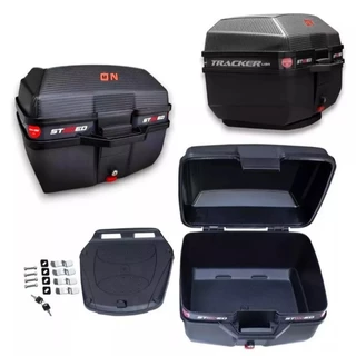 Bau Bauleto Stoned 35 Litros Tipo Protork Novidade Tracker C/ Base Universal Traseiro Motoboy Motos