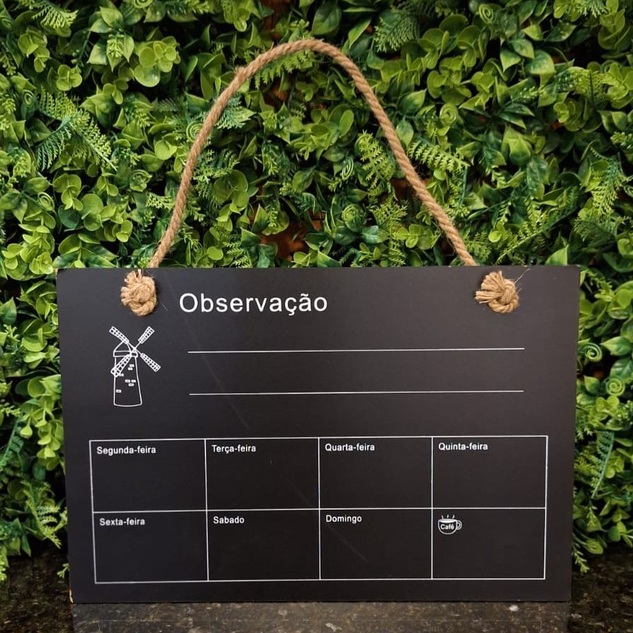 Quadro Lousa Planner com Giz Placa lista tarefas