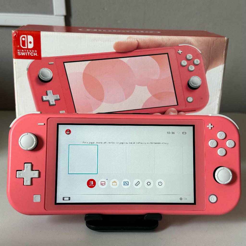Nintendo Switch Lite Coral Usado | Shopee Brasil