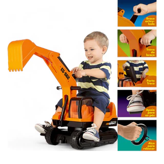 Escavadeira Trator infantil Grande de Brinquedo Giant Escavator Roma brinquedos