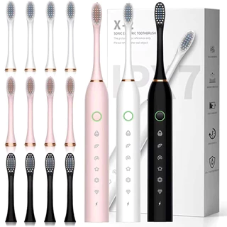 Escova De Dentes Elétrica IPX7 Com Cabeça Substituivel inteligente Ultrassônico À Prova D'água em Oferta na Shopee