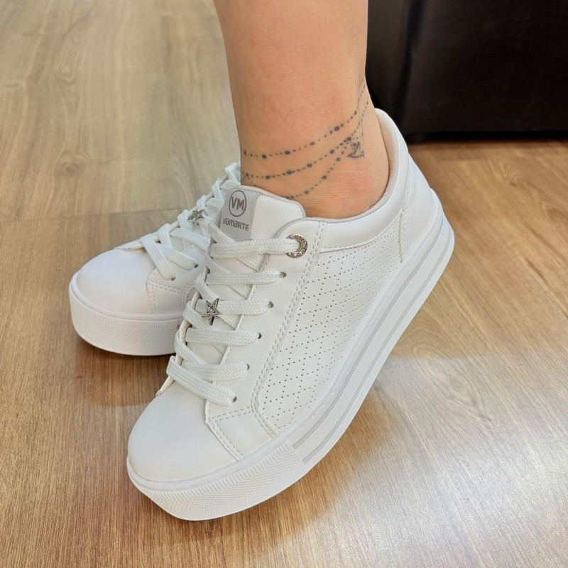 Tênis VIA MARTE branco ORIGINAL casual lançamento 2025 feminino