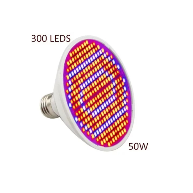 Lampada Led Grow 50w Cultivo Indoor Full Spectrum 300 Leds