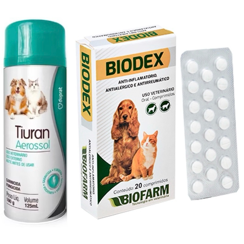 Kit Anti Dermatite Atópica Spray Tiuran 125ml + Biodex C/ 20 ...