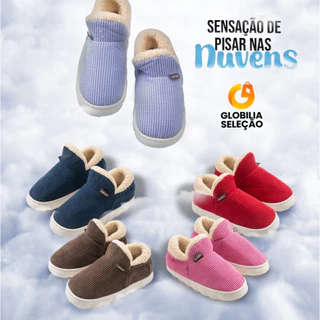 Pantufa Chinelo De Casa Masculina Feminina Adulta Pelúcia Confortável Com Solado Mais Grosso Modelo Fechado KT7607 em Oferta na Shopee