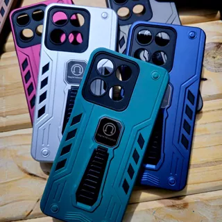 Capa capinha anti impacto silicone com Suporte para Motorola Moto G75 / Capinha Para Motorola Moto G75 - Magnético 2.0