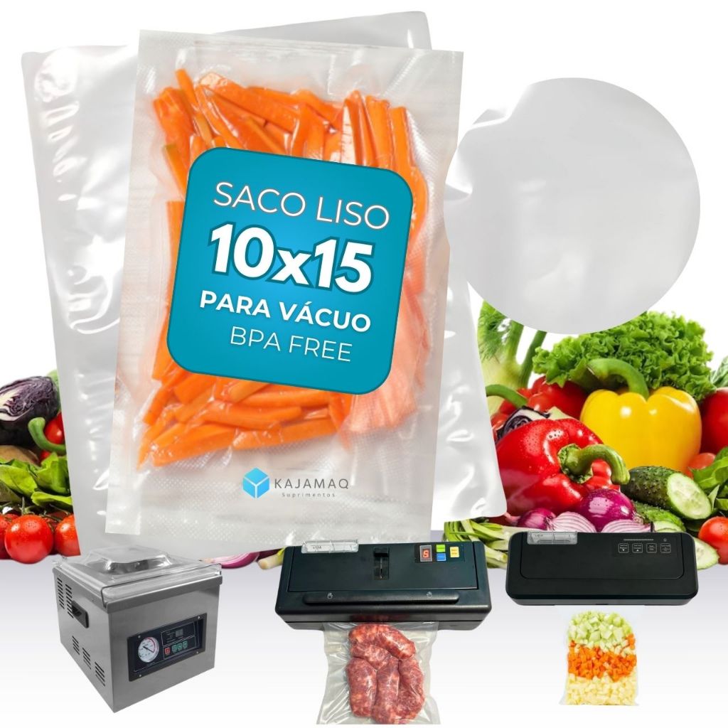 A Mais Vendida ! 100 - Embalagens \ Sacos A Vácuo 10x15-12 Micras
