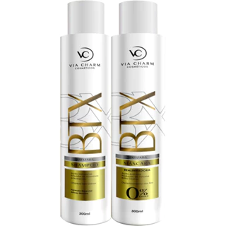 Kit Botox Orgânico Via Charm Matizadora Uso Profissional Brilho 300 ML