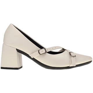 Sapato Boneca Scarpin Salto Feminino Bico Fino Shekinah Tiras Fivela Confortável