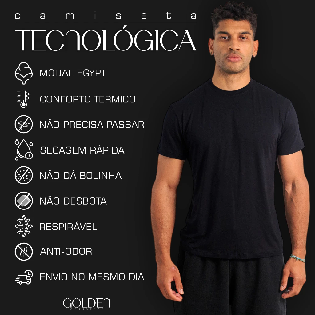 Produtos da Shopee que realmente valem a pena: 7 achados testados (preços, prós e contras) Camiseta Tecnológica Modal: Térmica, Anti-Odor, Secagem Rápida, Não Amassa, Sem Bolinha, Não Desbota