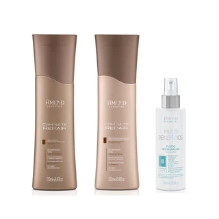 Amend Expertise KIT Complete Repair Shampoo e Condicionador 250ml + Fluído Multi-Benefícios 180ml em Oferta na Shopee