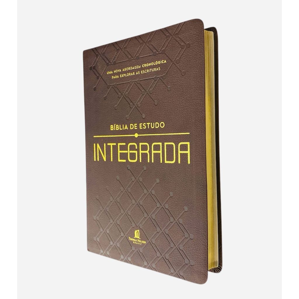 Bíblia de Estudo Integrada | NVI | Letra Normal | Capa Luxo Marrom ...