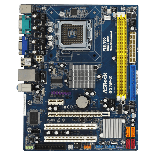 ASRock G31M-S (LGA 775) DDR2 Intel G31 - Informática - Loja de Informática e PC Gamer