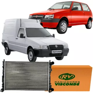 Radiador Visconde Fiat Uno Fiorino 1.0 8v Fire Flex Com Ar 2004 Á 2013 em Oferta na Shopee