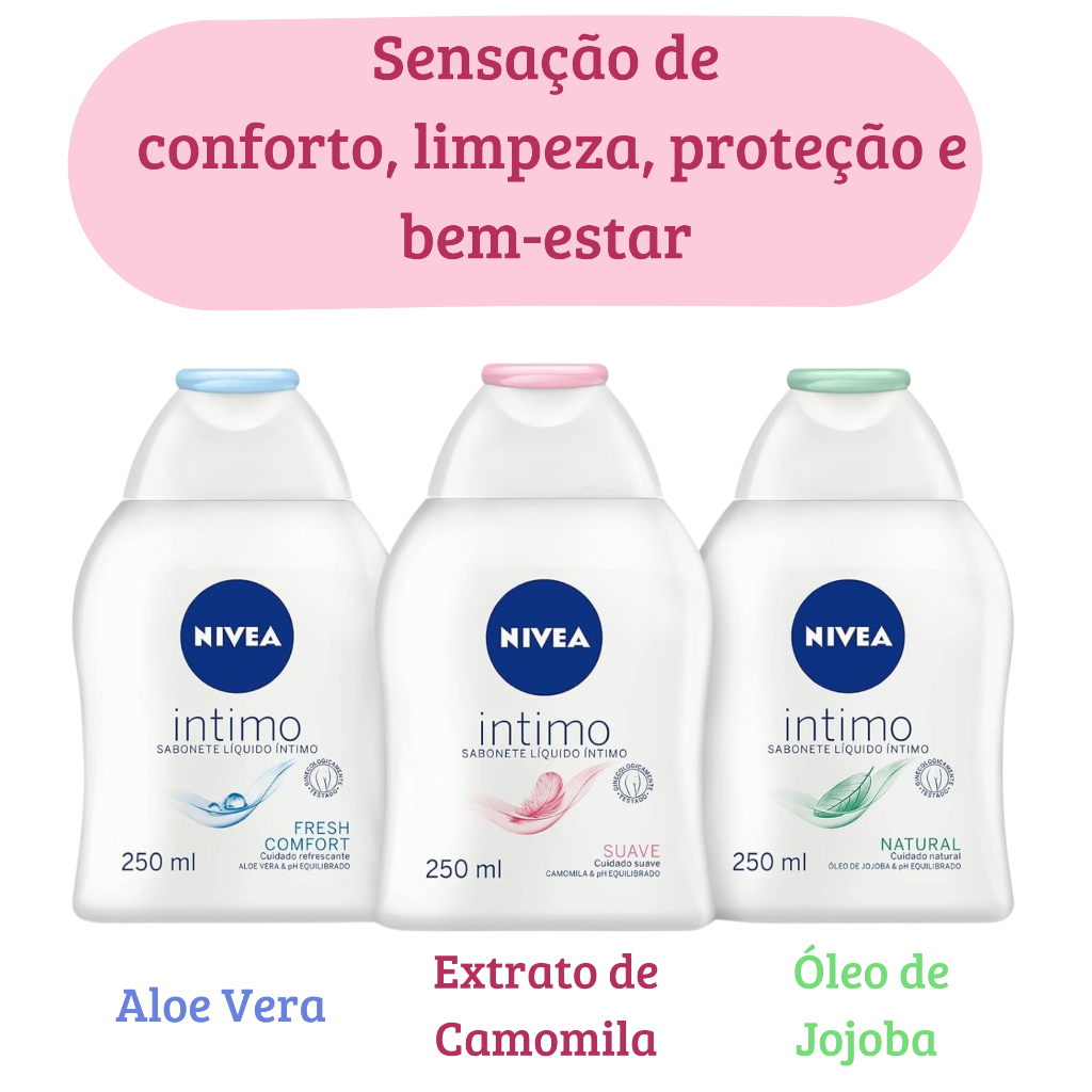Nivea Sabonete Líquido Íntimo 250ml – Cuidado Delicado para a Área ...
