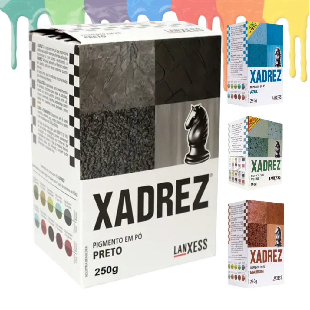 Corante em Pó Xadrez Pigmento Tinta Parede Várias Cores 250g | Shopee ...