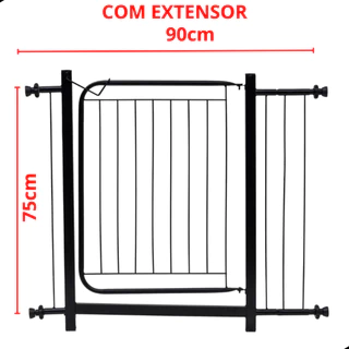 Grade Portão Portãozinho Proteção Pet Cães Cachorro Criança 80 A 90 Cm