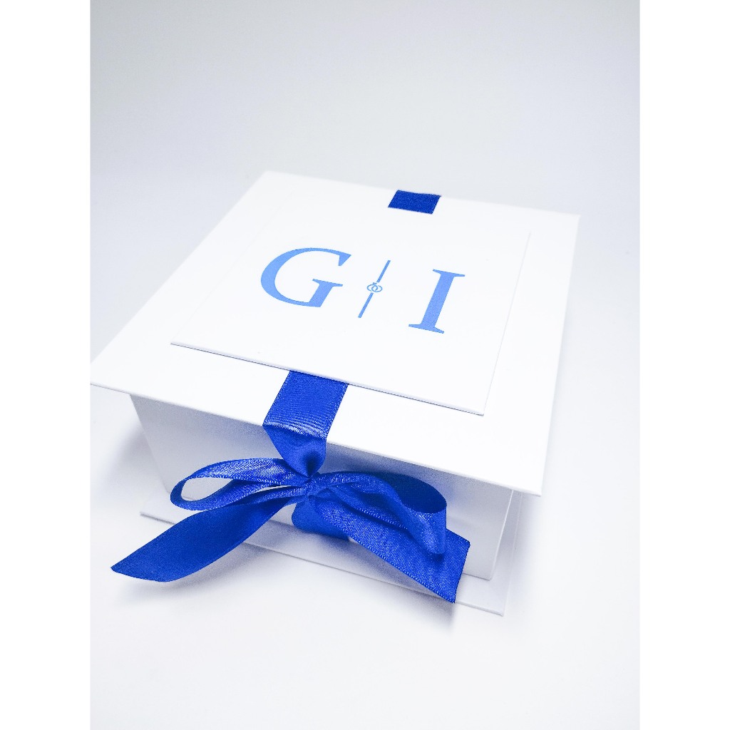 5 CAIXAS 20x15x5cm CONVITE PADRINHOS CASAMENTO Azul e Branco PERSONALIZADA com Iniciais