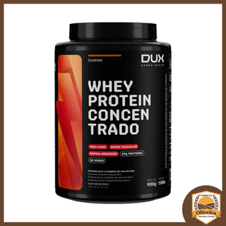 Whey Protein Concentrado Pote 900g Dux Diversos Sabores