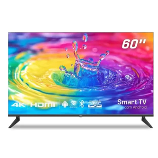 Smart Tv Hq 60" Uhd Tela sem Bordas Android Slim Hqs60nkhm