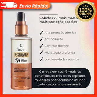 Óleo Bifásico Capilar Eudora Siàge Nutri Óleos Poderosos 90ml