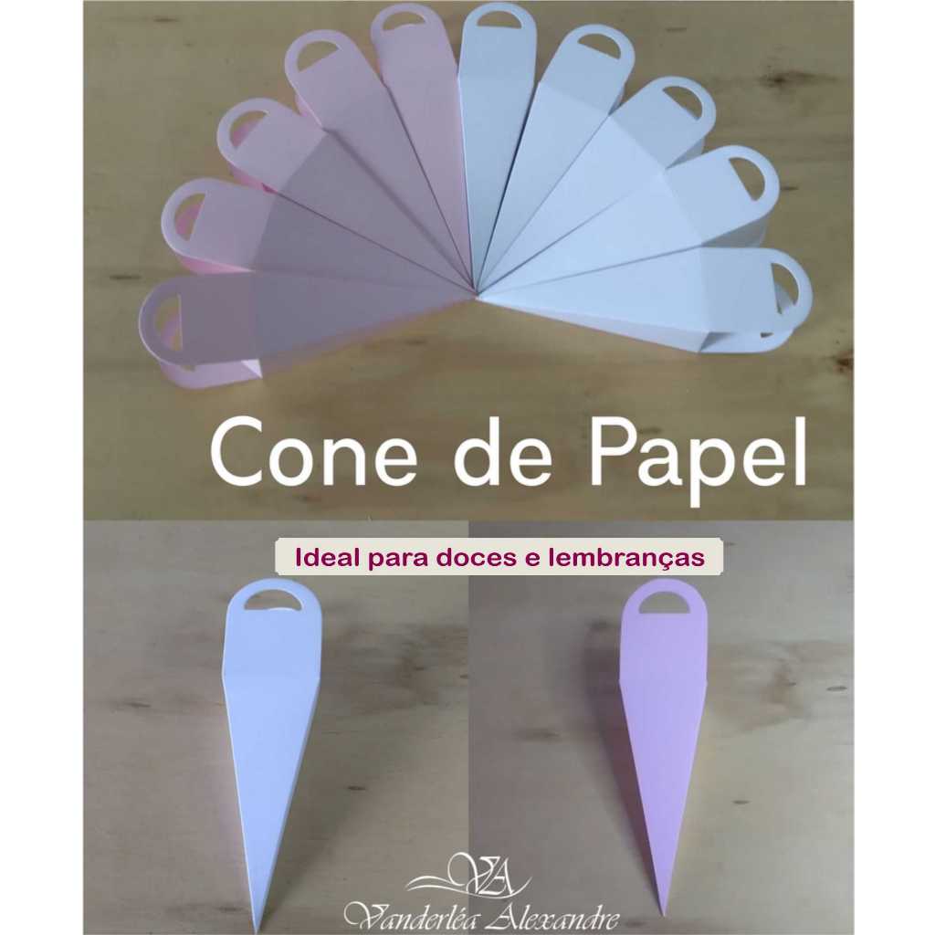 Cone de Papel - Pacote com 40 unidades. | Shopee Brasil