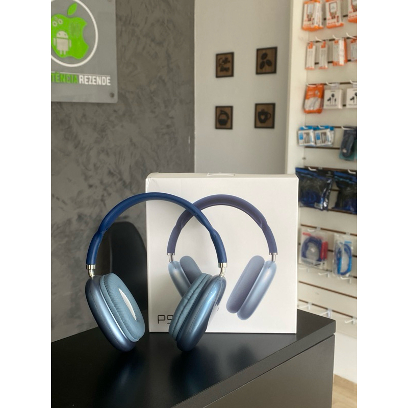 FONE DE OUVIDO BLUETOOTH P9 AZUL | Shopee Brasil