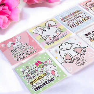 Tag embalagem de páscoa, chocolate mimo para cliente -50/100/200 unidades em Oferta na Shopee