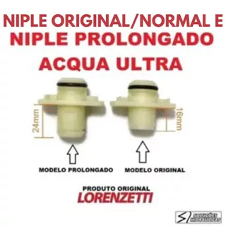 Niple Adaptador Engate Rápido ORIGINAL/PROLONGADO - Acqua Ultra A19E - Lorenzetti