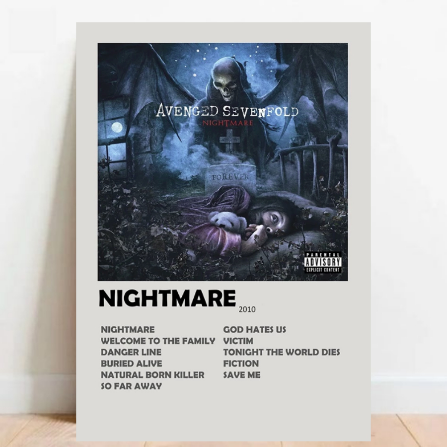 Quadro Placa Decorativa Avenged Sevenfold Nightmare em MDF | Shopee Brasil