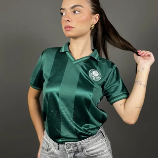 Camisa Palmeiras Retrô 1998 Verde Feminina