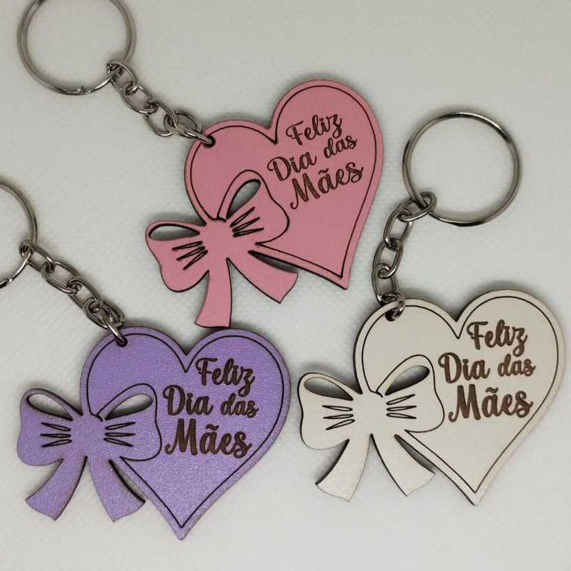 Chaveiro Dia das Mães Brindes Lembrancinha Eventos em MDF