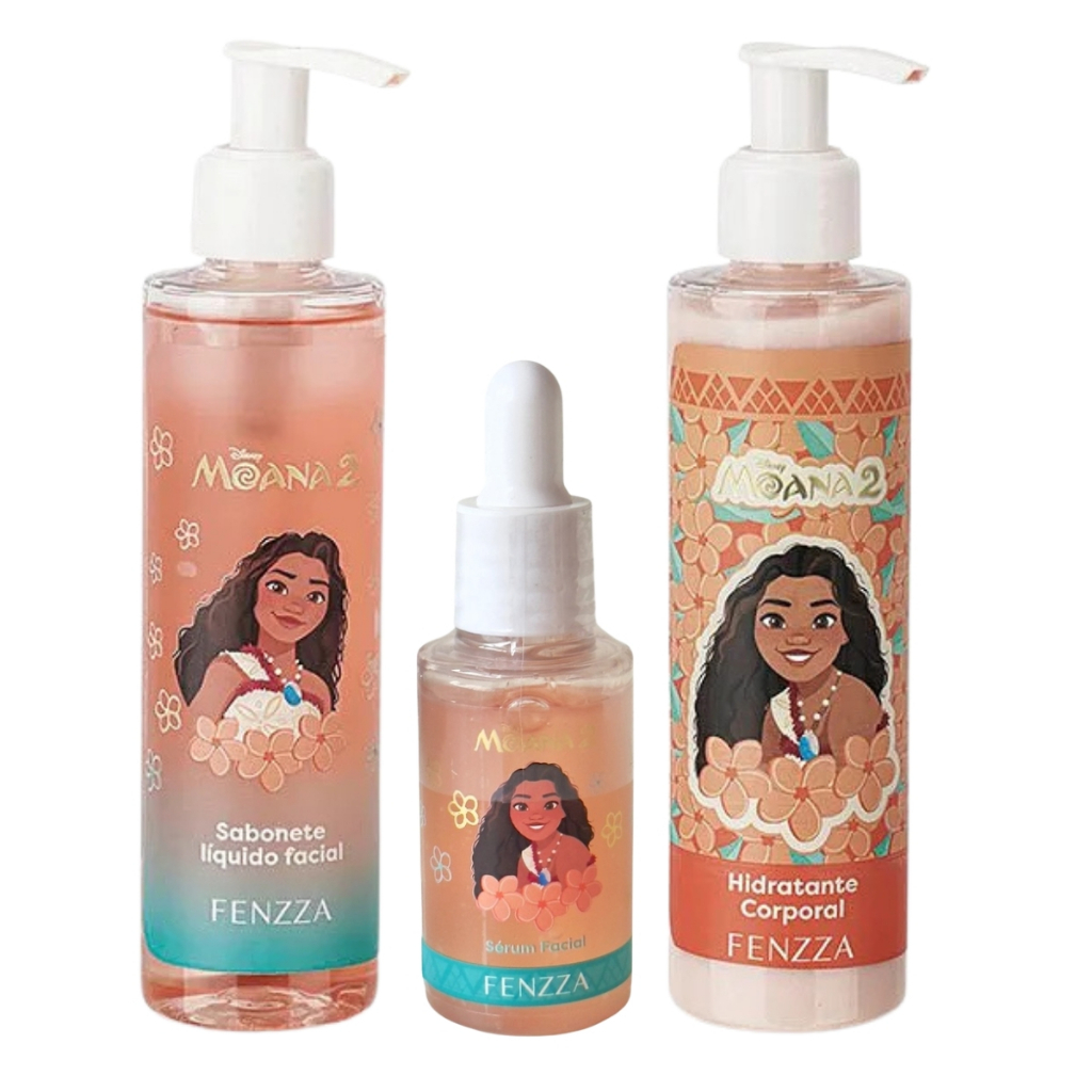 Kit Moana Cuidados Faciais e Corporais 3 Itens Sabonete Facial