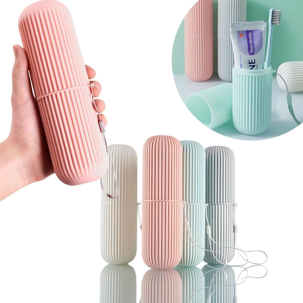 Estojo Porta Escovas De Dente E Creme Dental Portátil Viagem Bolsa Escola