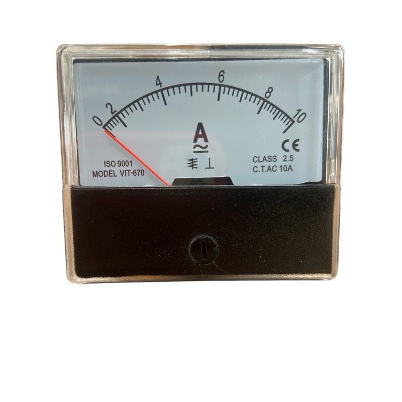 Amperímetro Analógico SQ-72 - Panel 0-30A AC, Precisión Clase 1.5, Para Control Y Distribución De Energía
