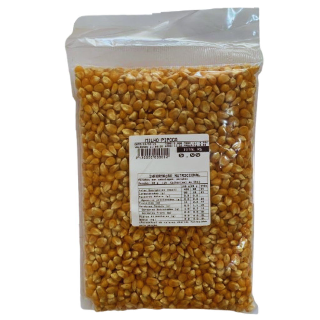 Milho de Pipoca Premium 1Kg – Grãos Selecionados para Pipoca Crocante e ...