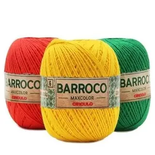 Novelo Barbante Barroco Maxcolor fio 6 200 gramas - Linha Circulo em Oferta na Shopee