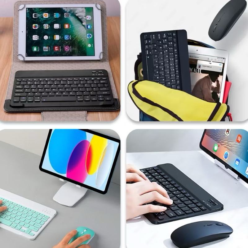 Imagem do produto Kit Teclado Mouse e Fone de Ouvido Bluetooth Sem Fio Compatível com Android iOS e Windows 5